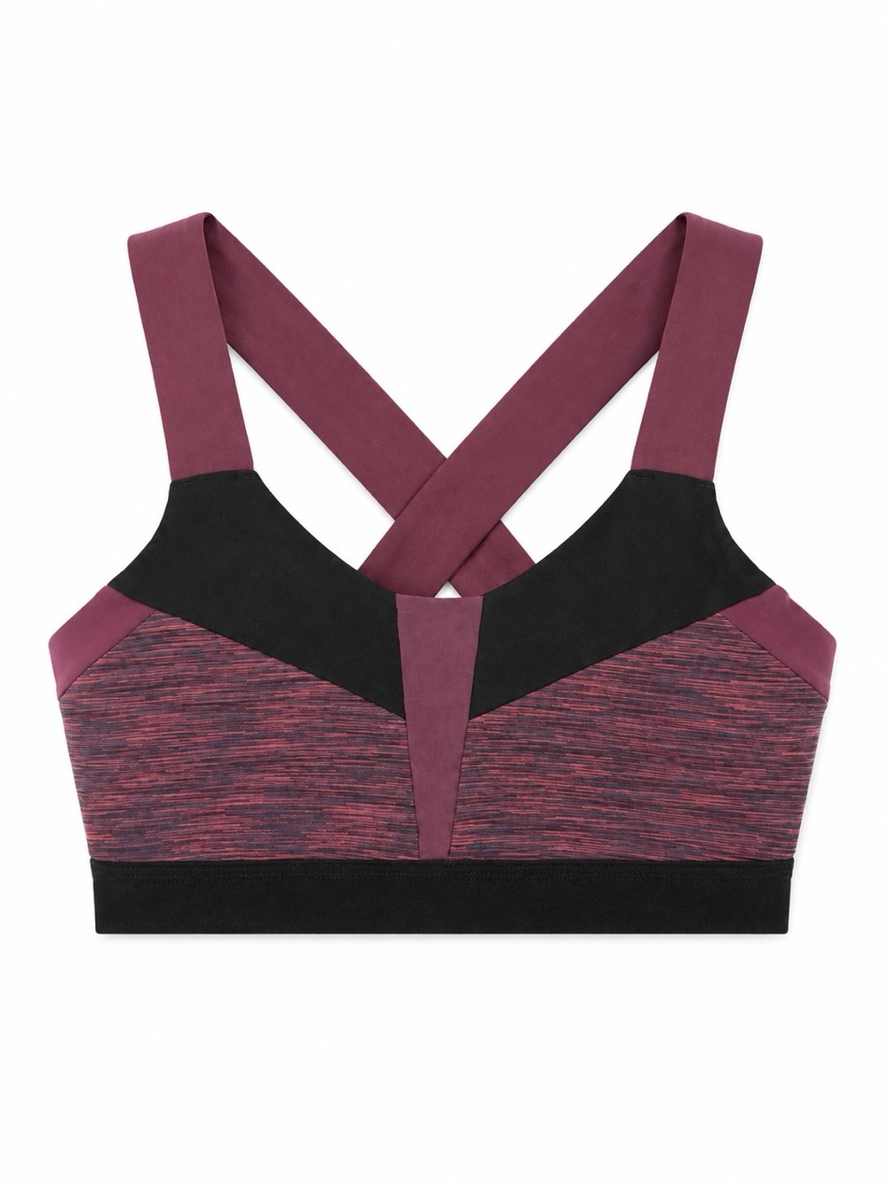 Alo Yoga Cross Back Sports Bra Burgundy Black Estimated Size Small